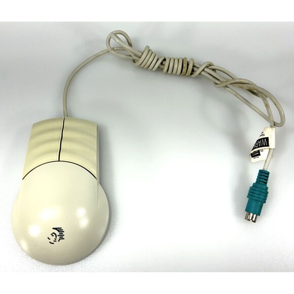 Vintage Packard Bell #MUSBJL Off-White Mechanical Ball Wired Mouse Tested - Picture 7 of 10